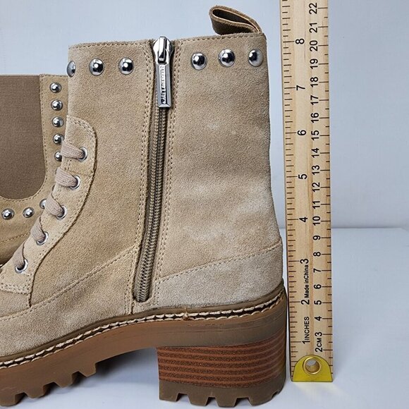 Karl Lagerfeld Breck Bejeweled Brown Suede Boots, Womens 6.5 - Picture 15 of 16